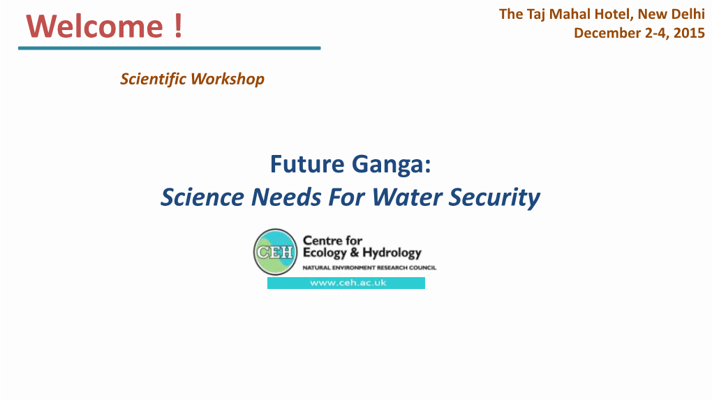 Future Ganga Workshop
