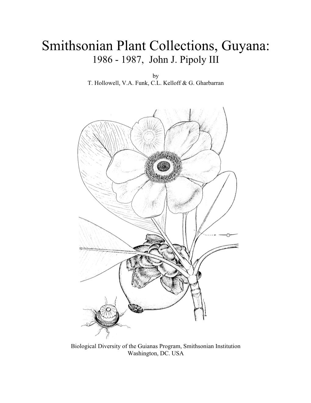 Smithsonian Plant Collections, Guyana: 1986 - 1987, John J