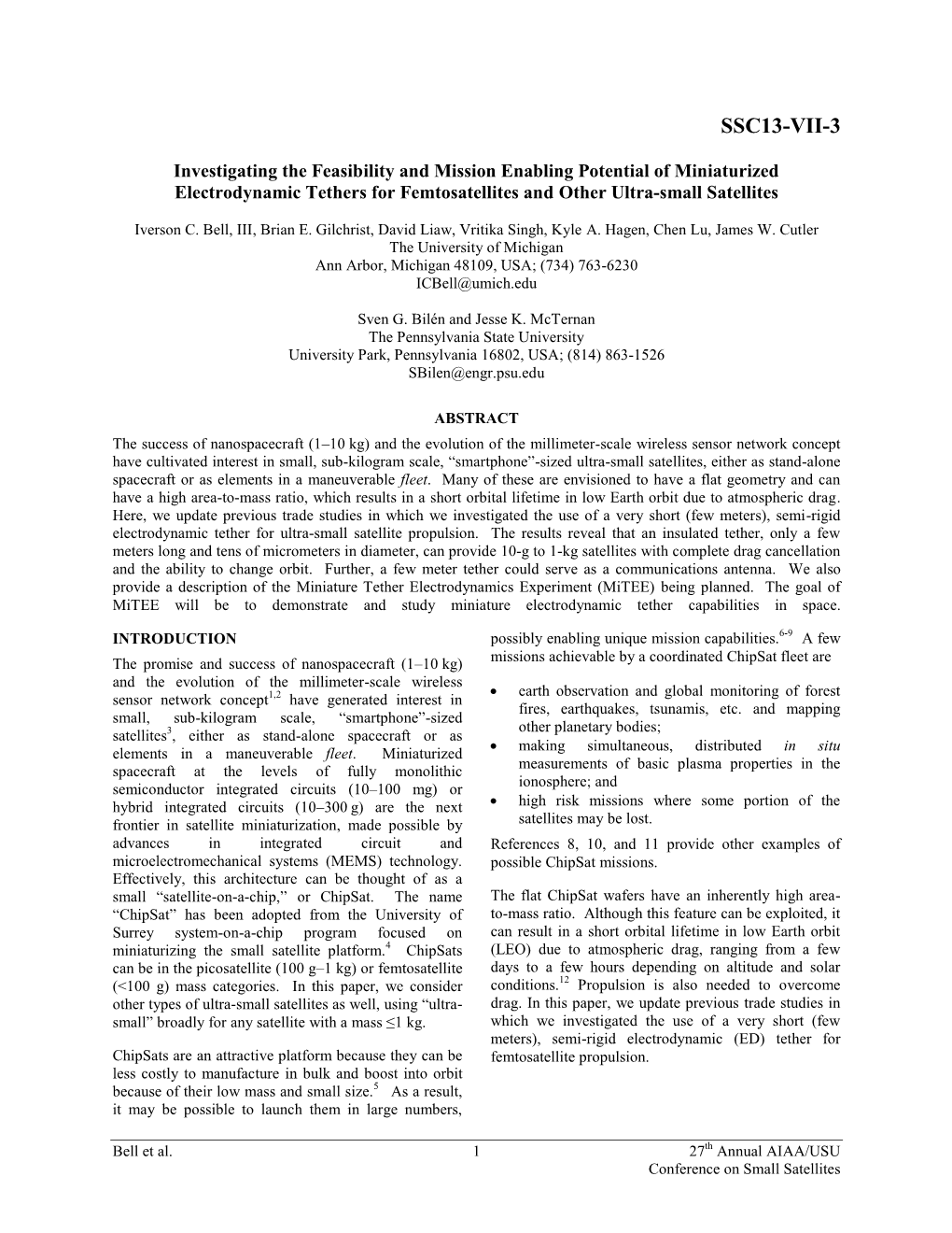 Investigating the Feasibility and Mission Enabling Potential of Miniaturized Electrodynamic Tethers for Femtosatellites and Other Ultra-Small Satellites