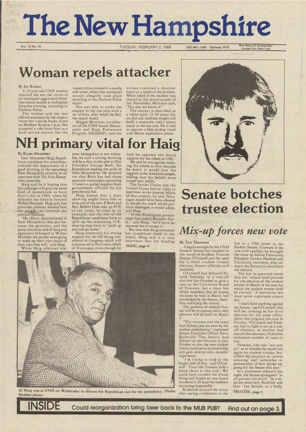 The New Hampshire, Vol. 78, No. 30 (Feb. 2, 1988)