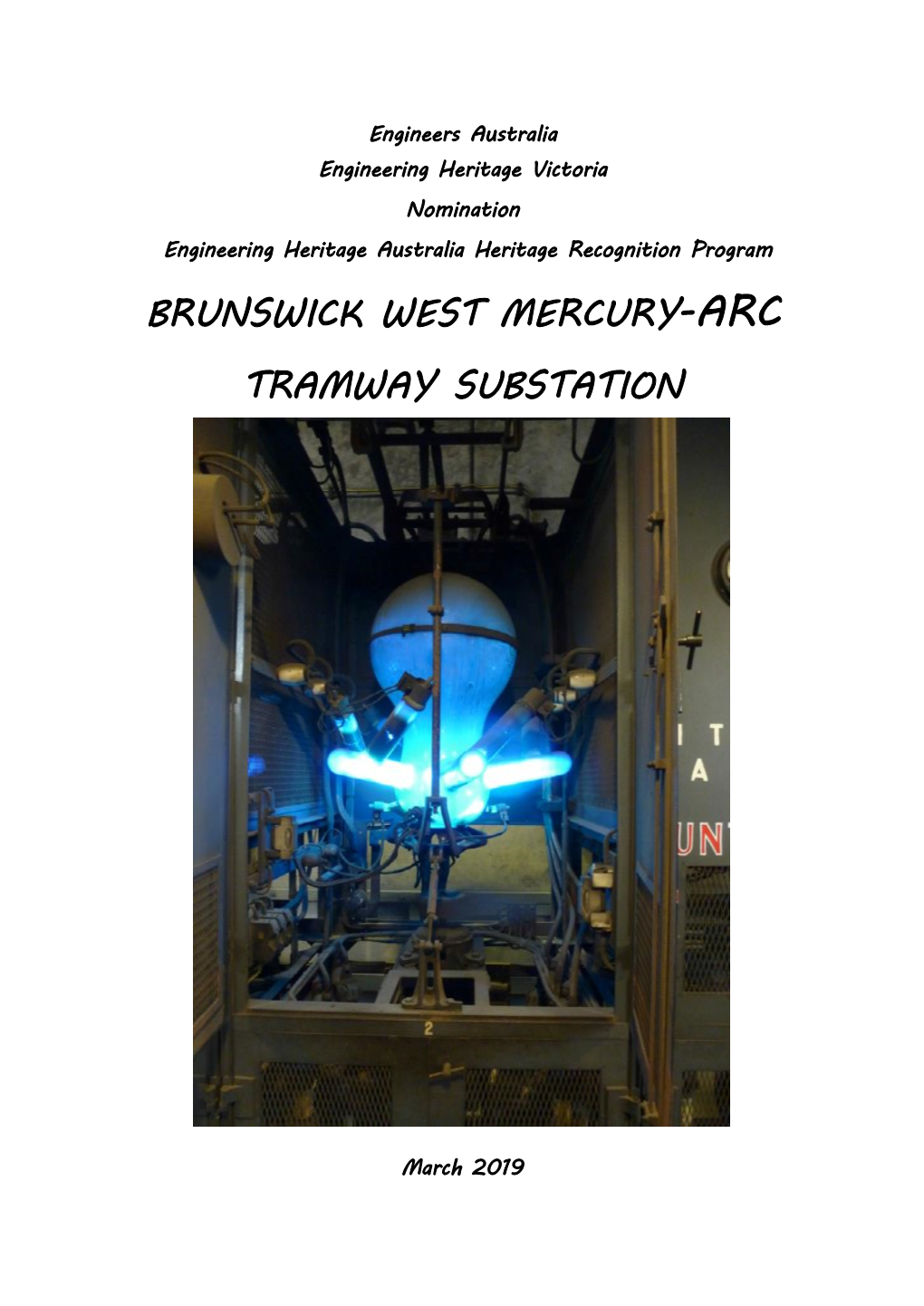 Brunswick West Mercury-Arc Tramway Substation