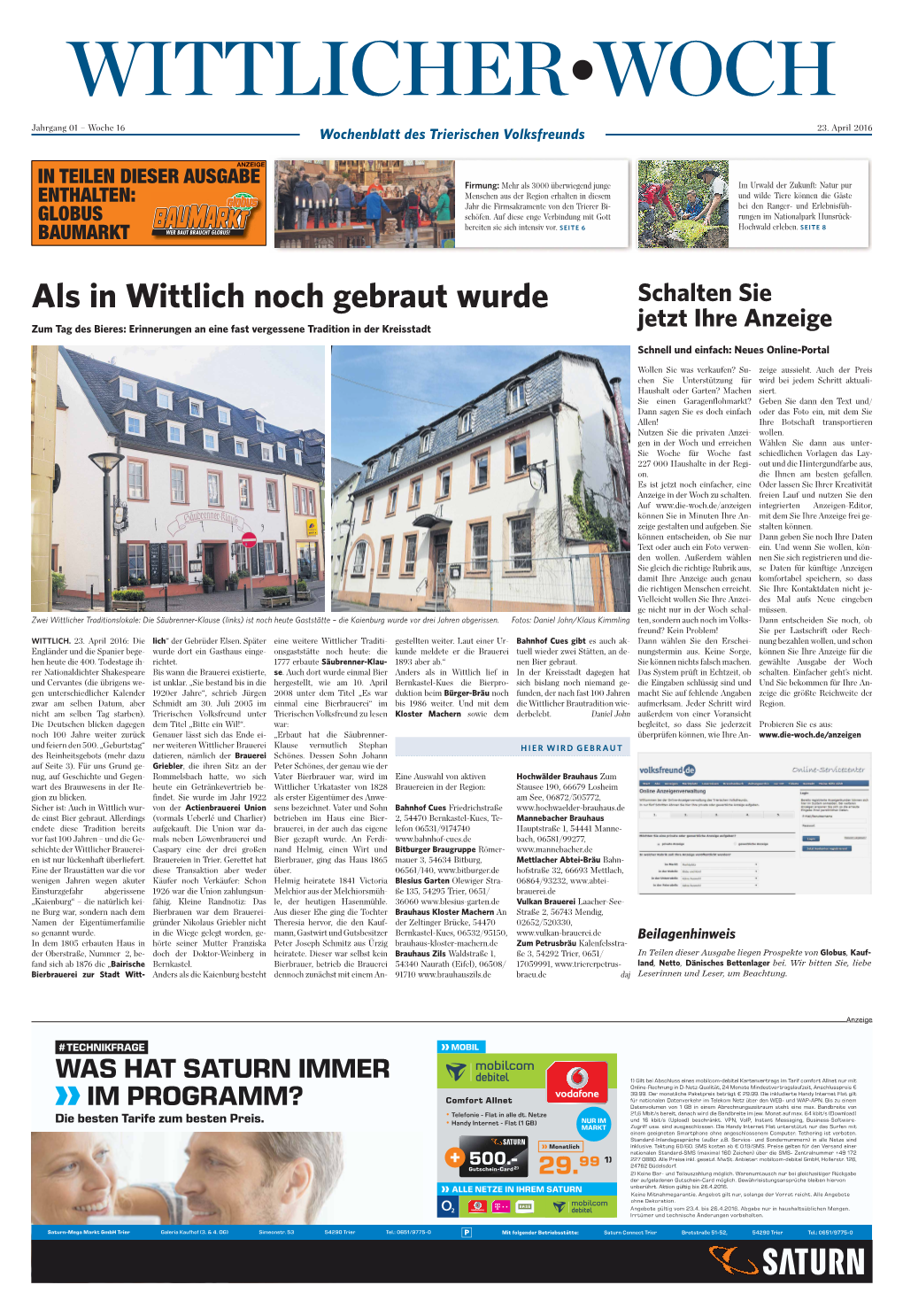 Als in Wittlich Noch Gebraut Wurde