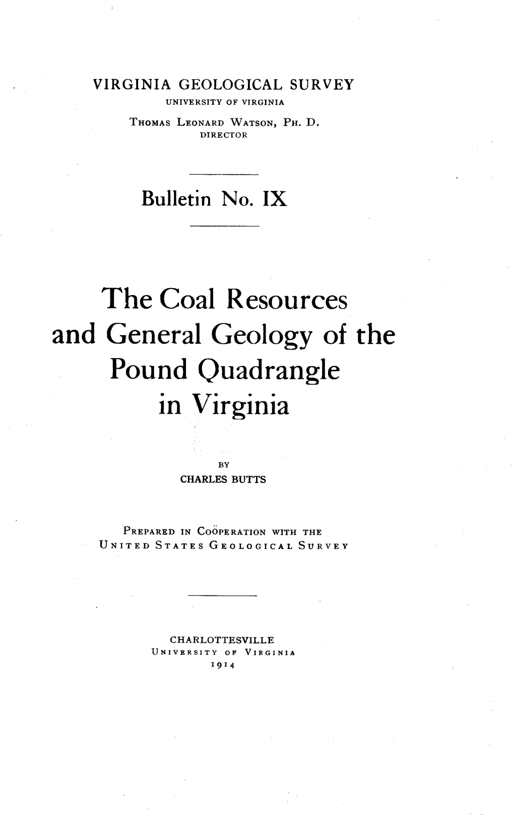 The Coal Resources Ln V Lrglnla