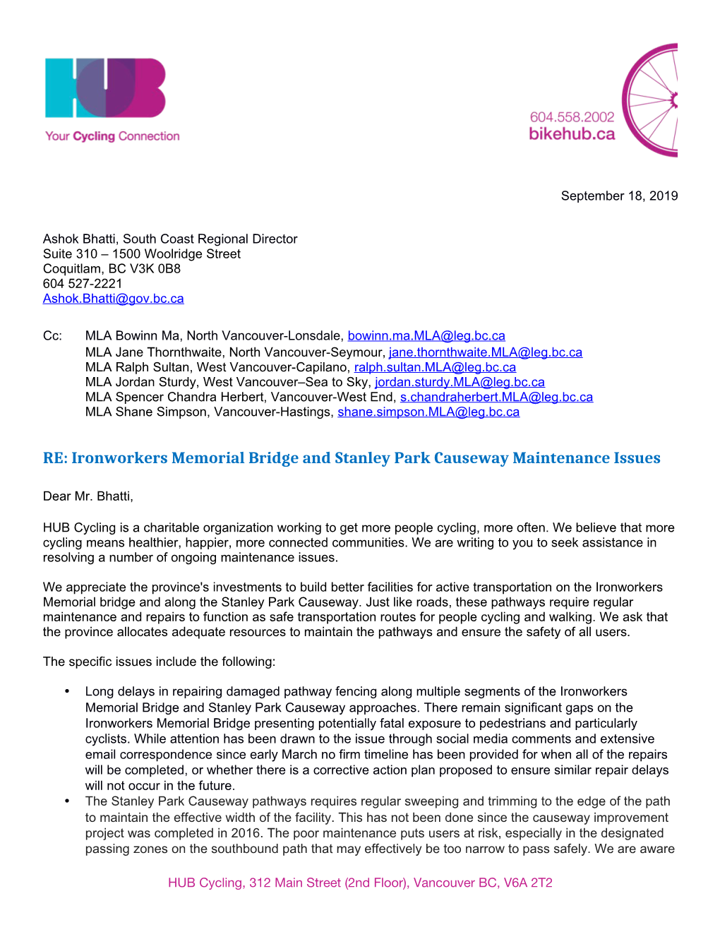 Ironworkers Memorial Bridge and Stanley Park Causeway Maintenance Issues