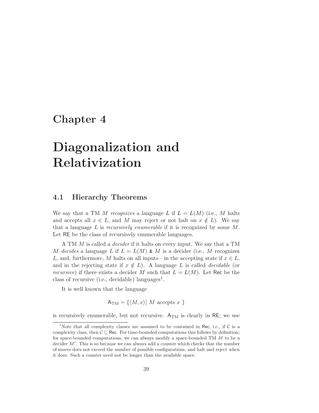 Diagonalization and Relativization