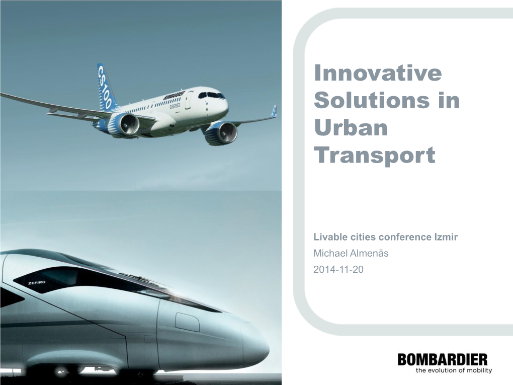 Innovative Solutions in Urban Transport [Pdf]