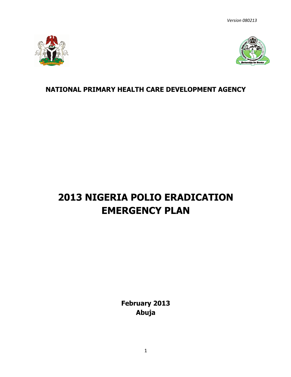 2013 Nigeria Polio Eradication Emergency Plan