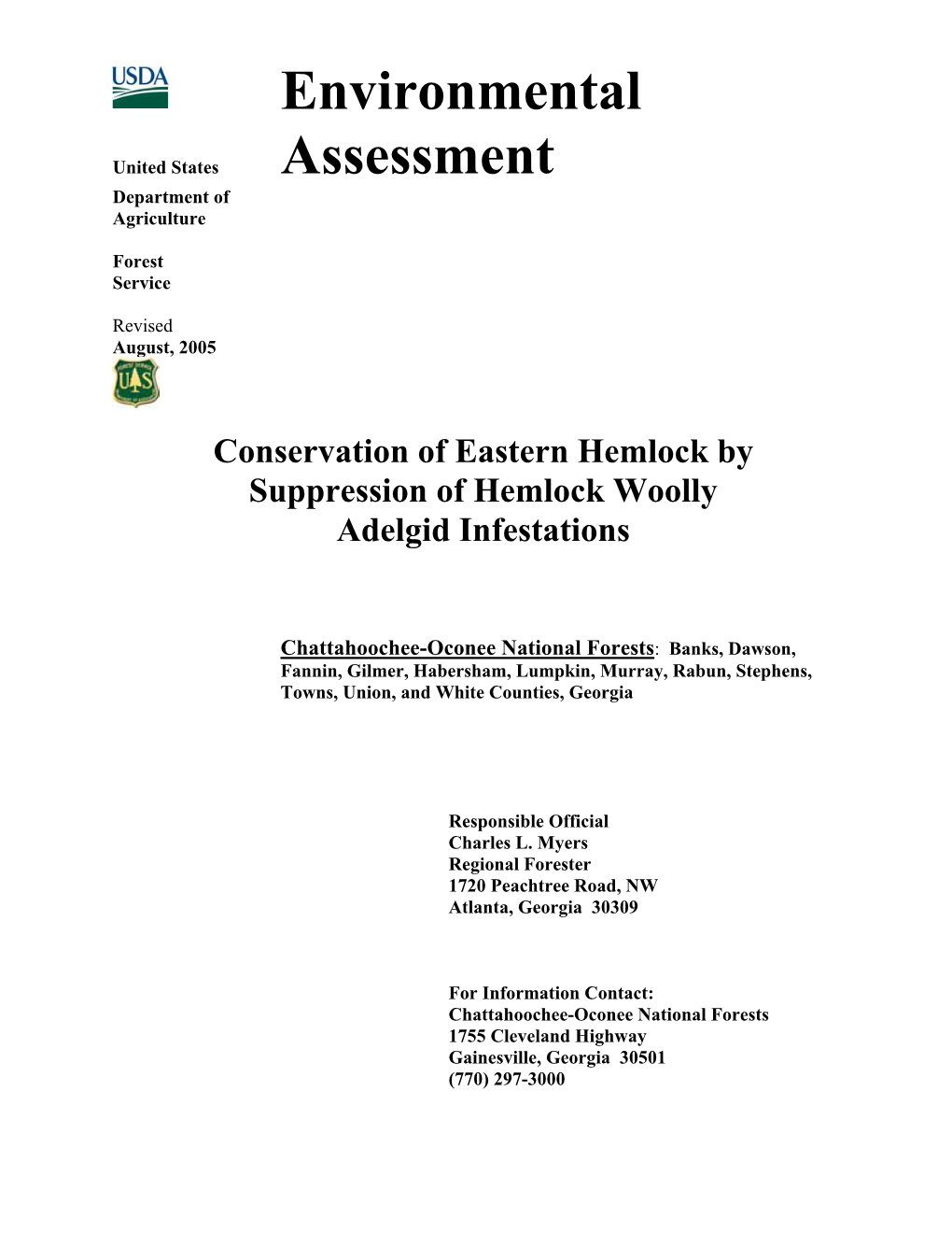 Environmental Assessment in September 2004