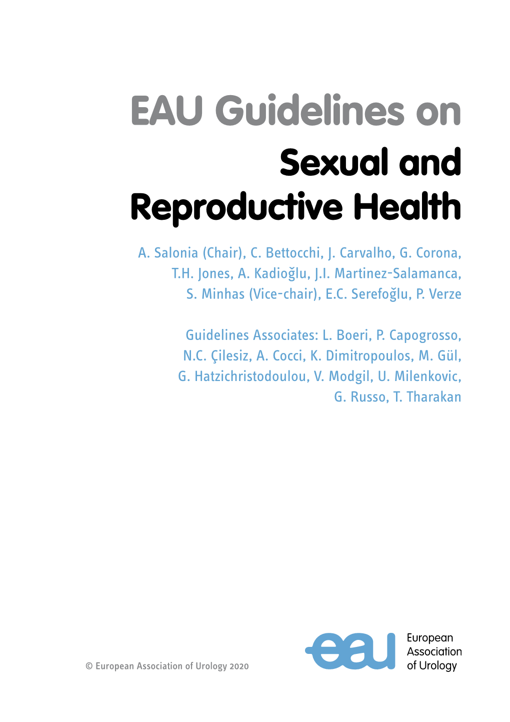 EAU Guidelines on Sexual and Reproductive Health 2020