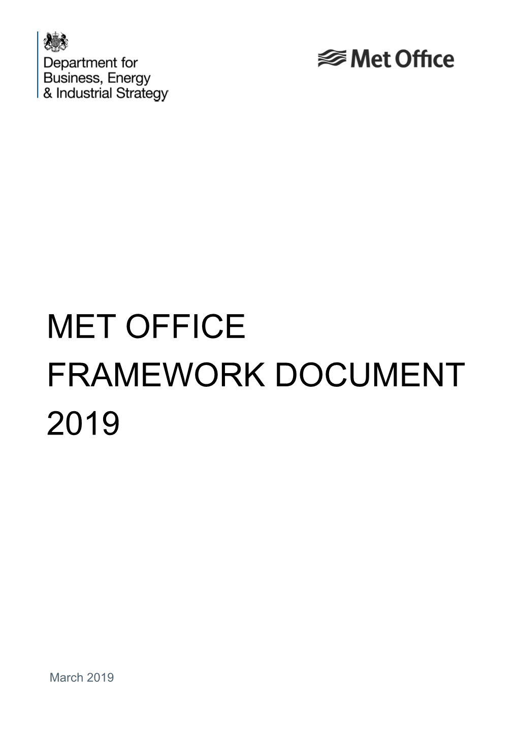 Met Office Framework 2019