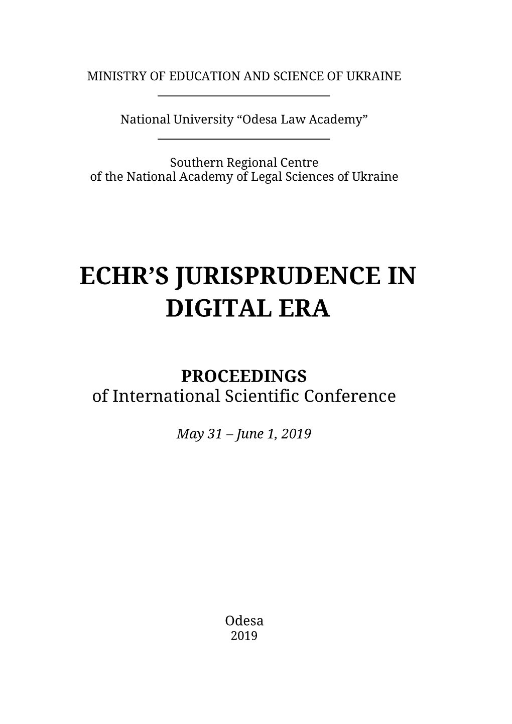Echr's Jurisprudence in Digital