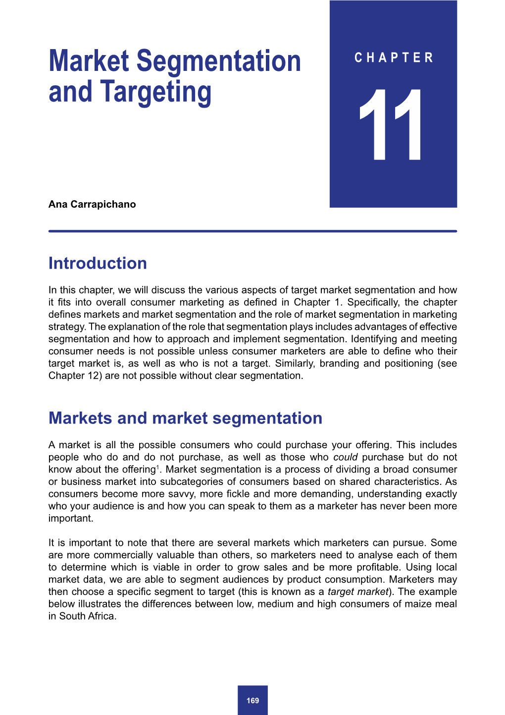 Market Segmentation and Targeting