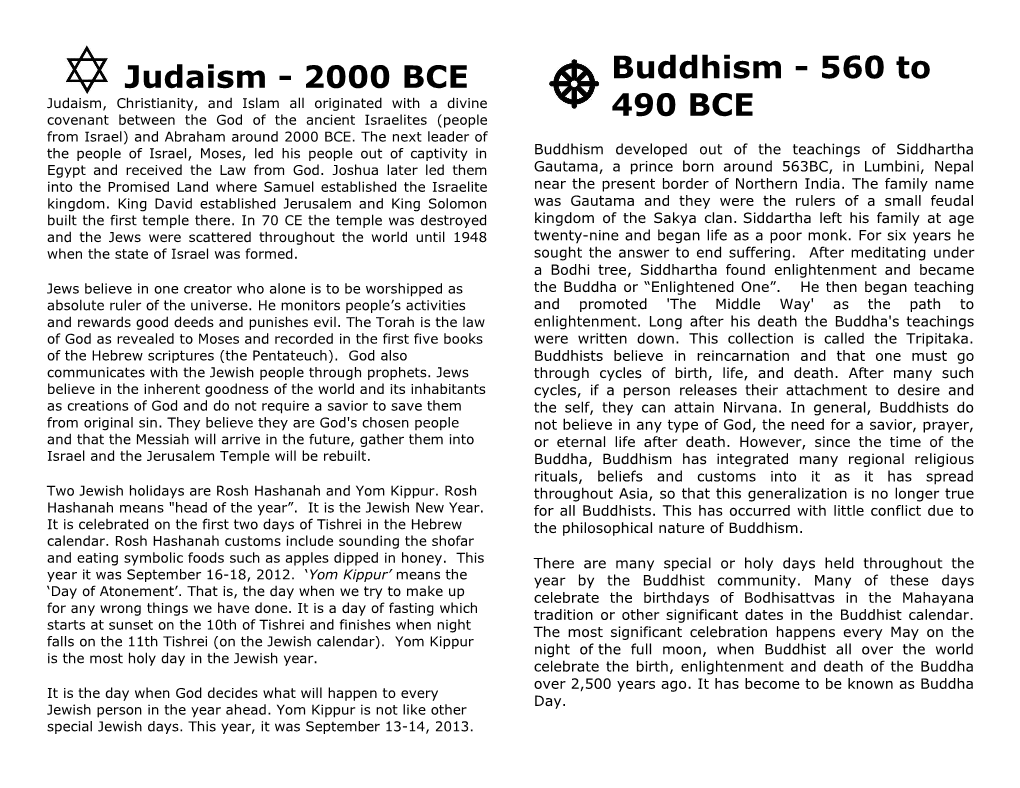 Buddhism - 560 To