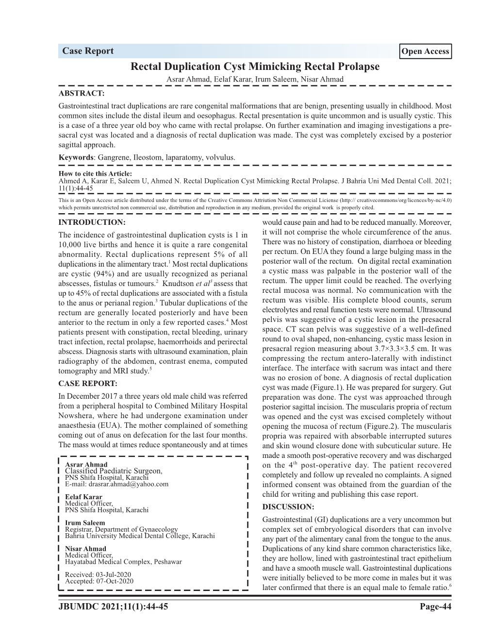 Rectal Duplication Cyst Mimicking Rectal Prolapse