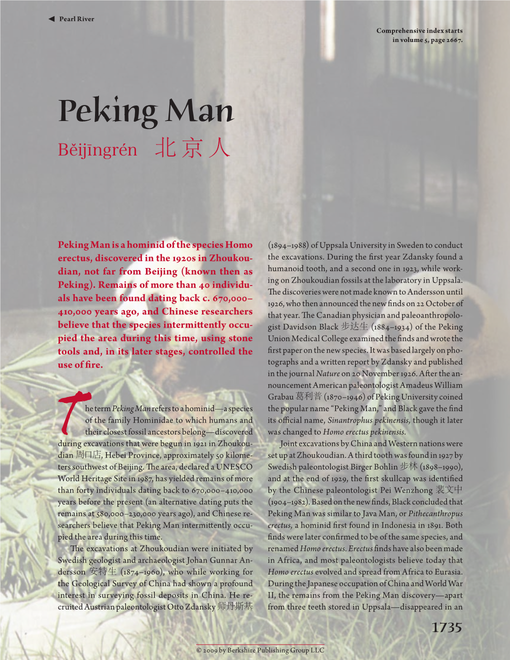 Peking Man Běijīngrén ​北京人