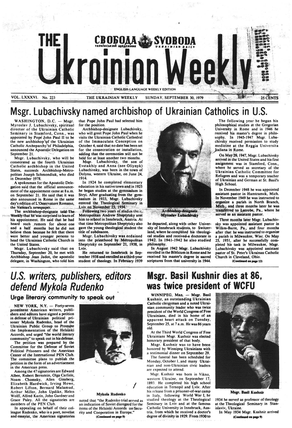 The Ukrainian Weekly 1979, No.39