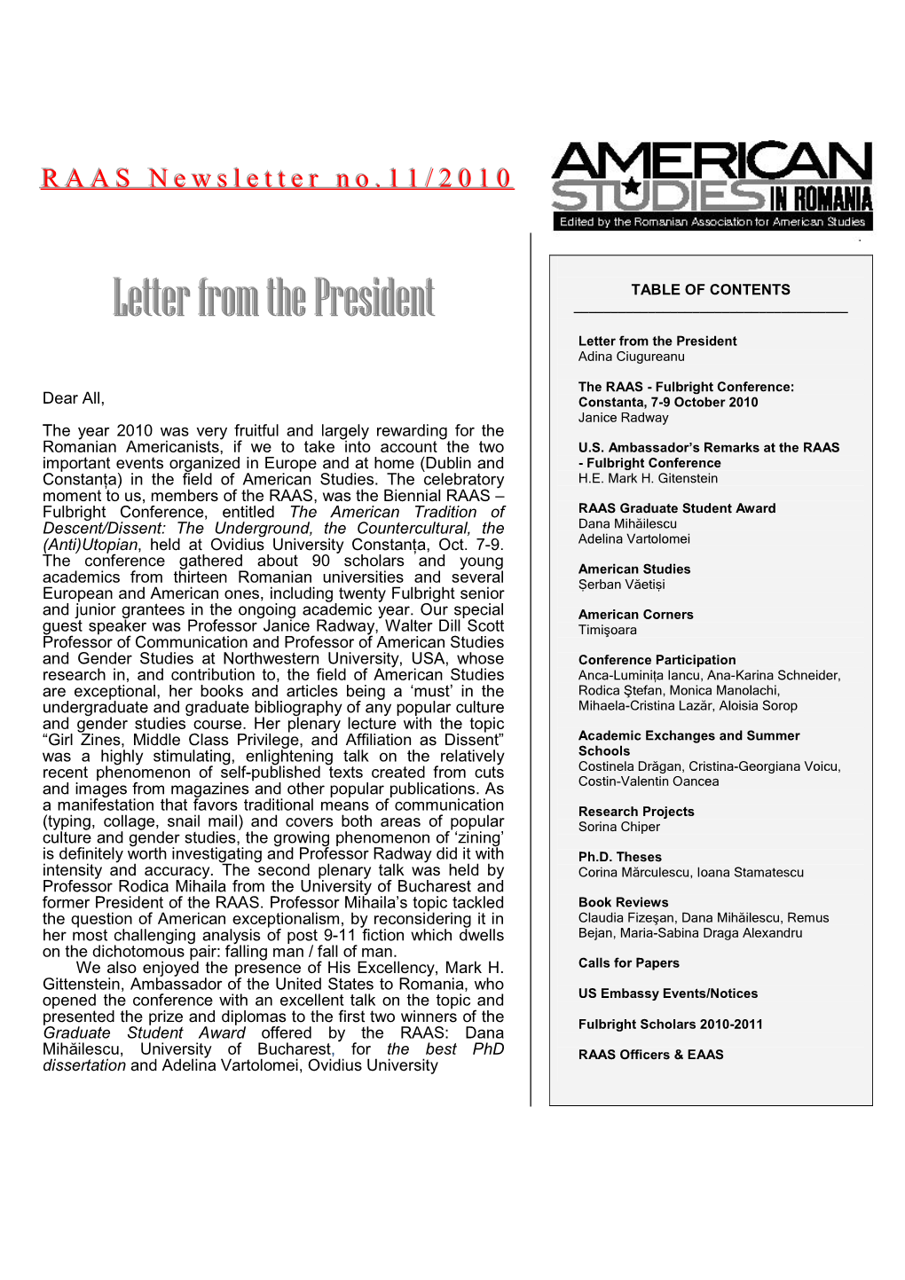 Letterfromthepresident