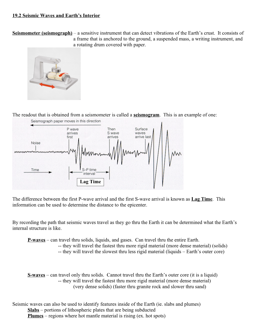 19.2 Seismic Waves and Earth S Interior