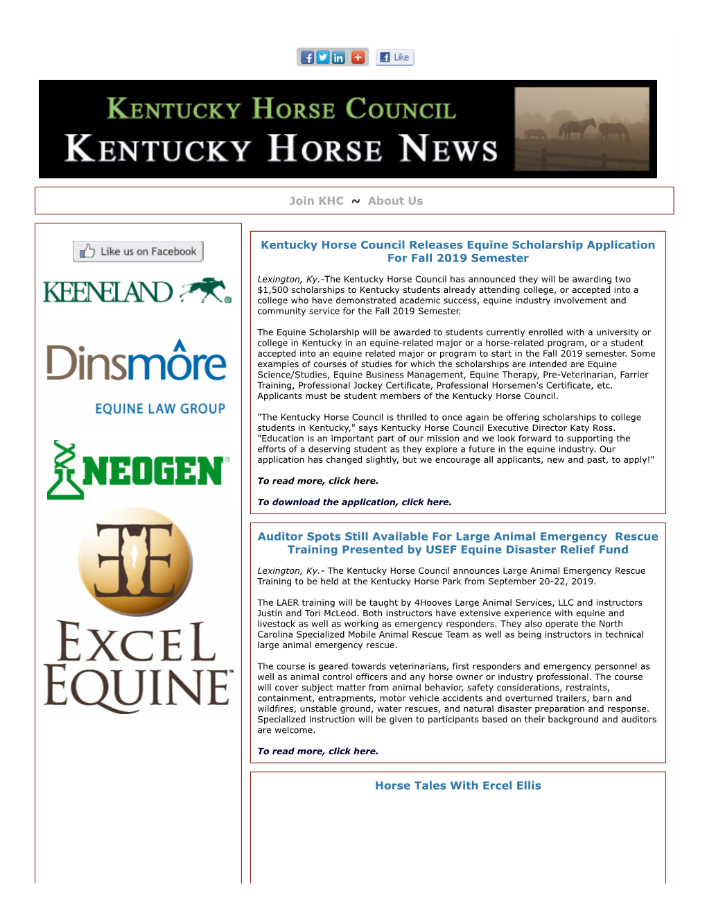 Kentucky Horse Council Releases Equine Scholarship Application for Fall 2019 Semester