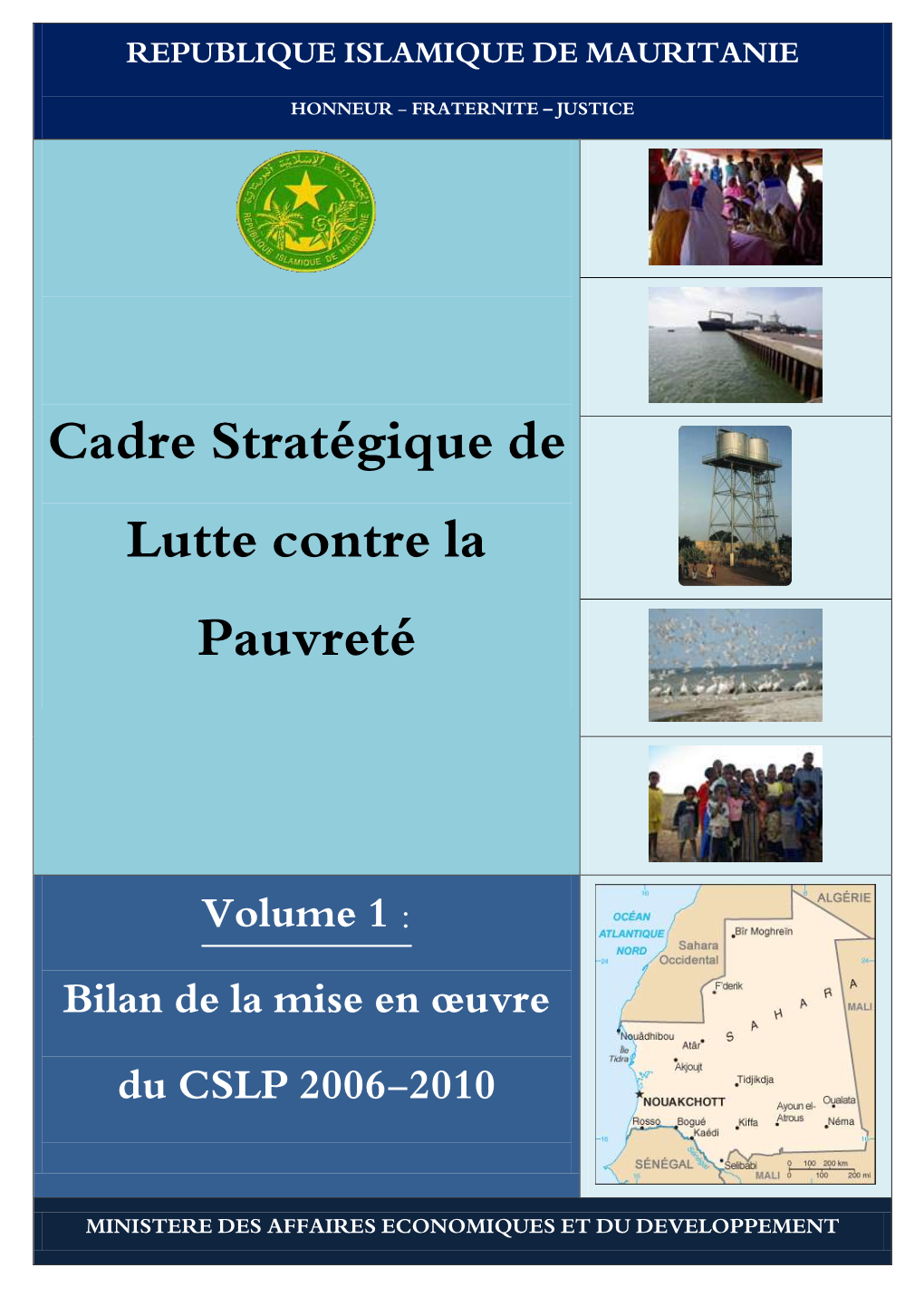 Cadre Stratégique De Lutte Contre La Pauvreté 2011-2015