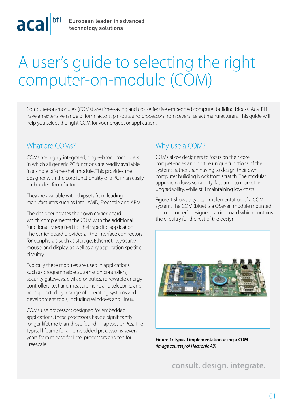 A User's Guide to Selecting the Right Computer-On-Module (COM)