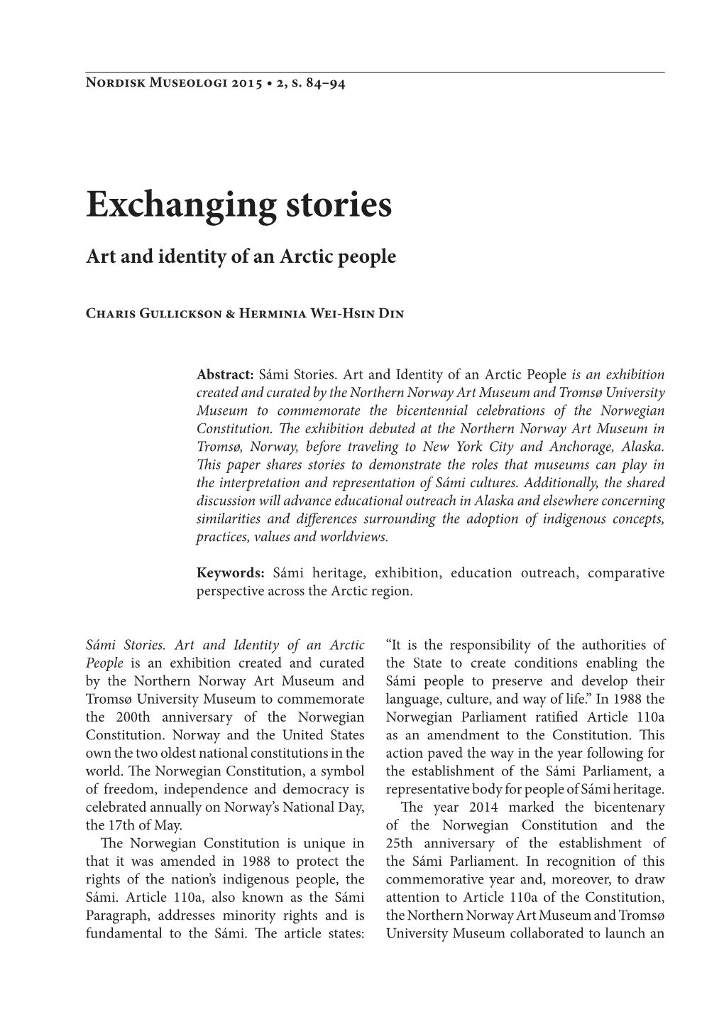 Exchanging Stories Art and Identity of an Arctic People