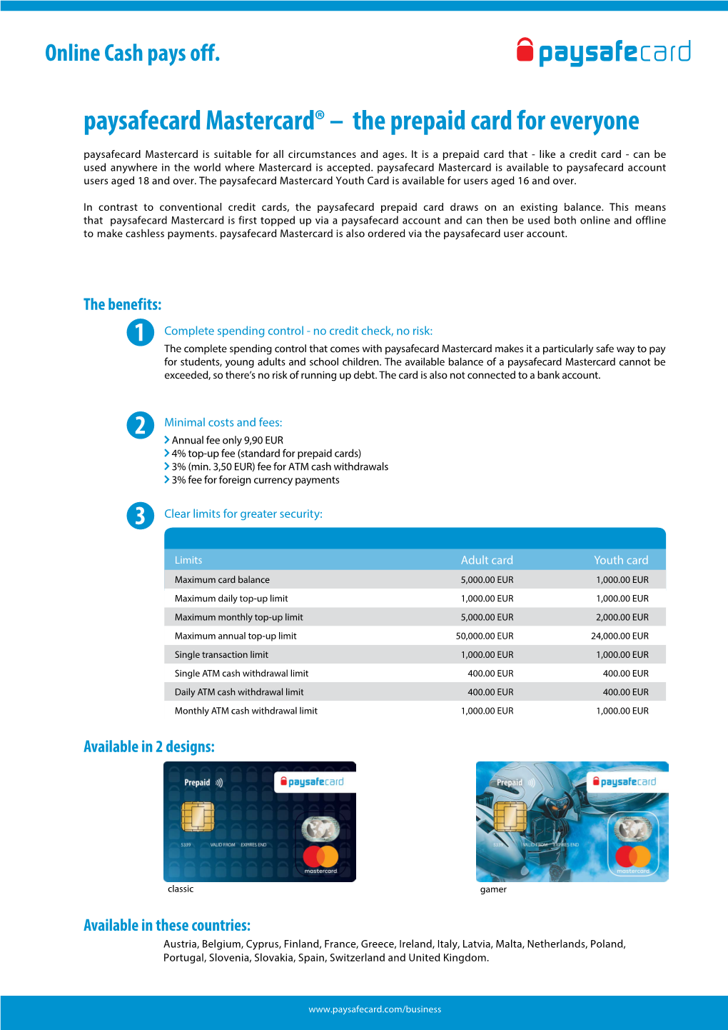 Paysafecard Mastercard® – the Prepaid Card for Everyone