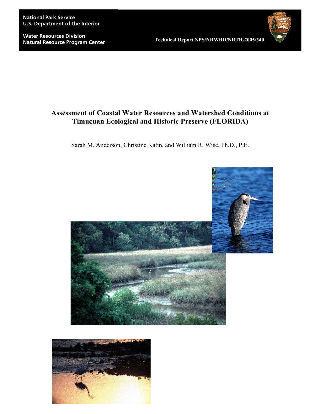 Assessment of Coastal Water Resources and Watershed Conditions at Timucuan Ecological and Historic Preserve (FLORIDA)