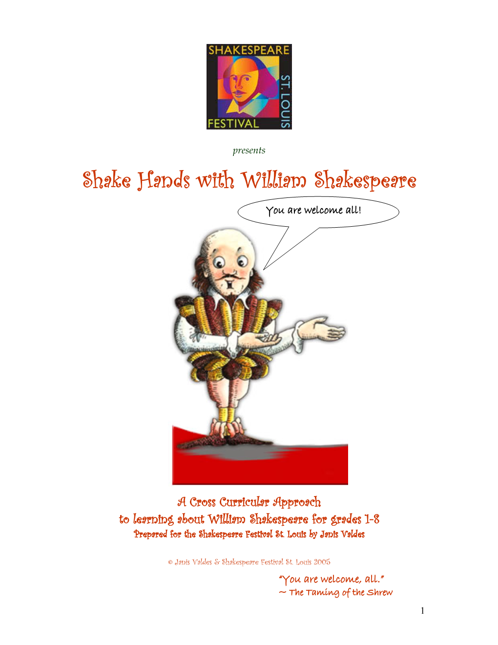 Shake Hands with William Shakespeare