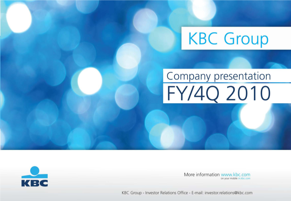 Introduction to KBC Group