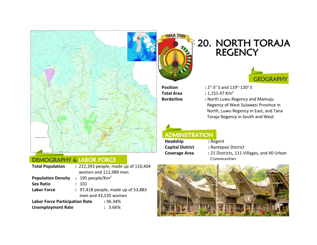 20. North Toraja Regency