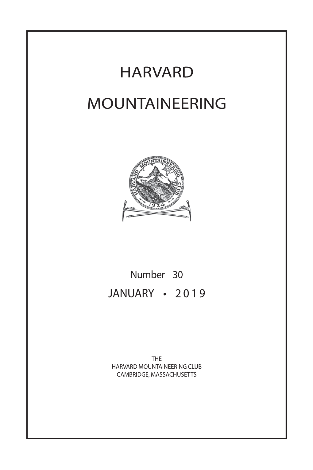 Harvard Mountaineering 30