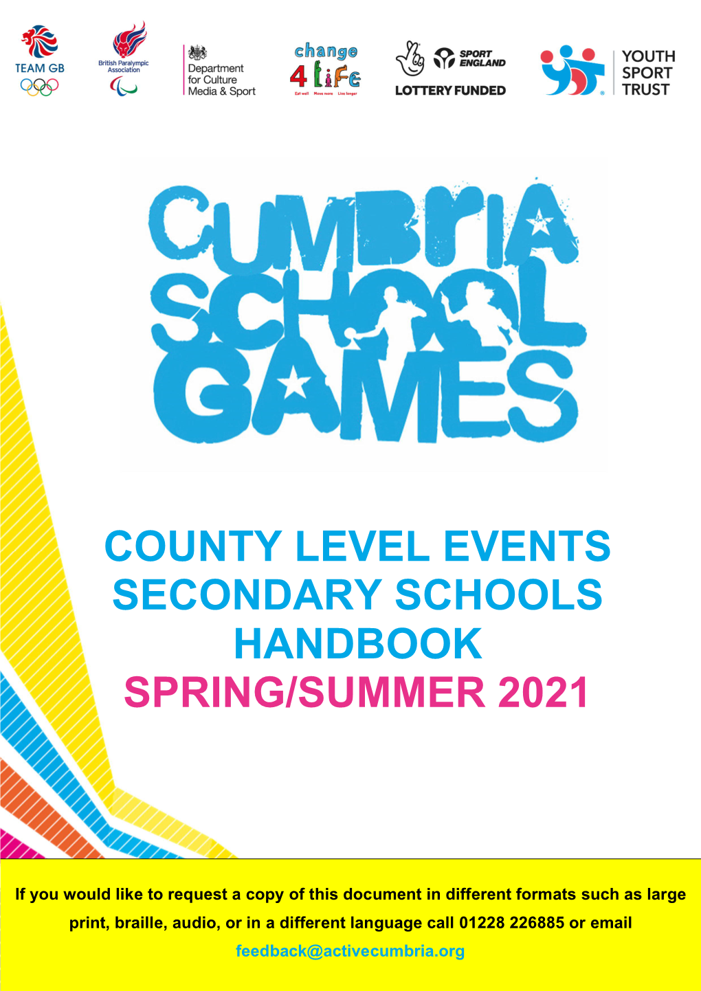 County Level Events Secondary Schools Handbook Spring/Summer 2021