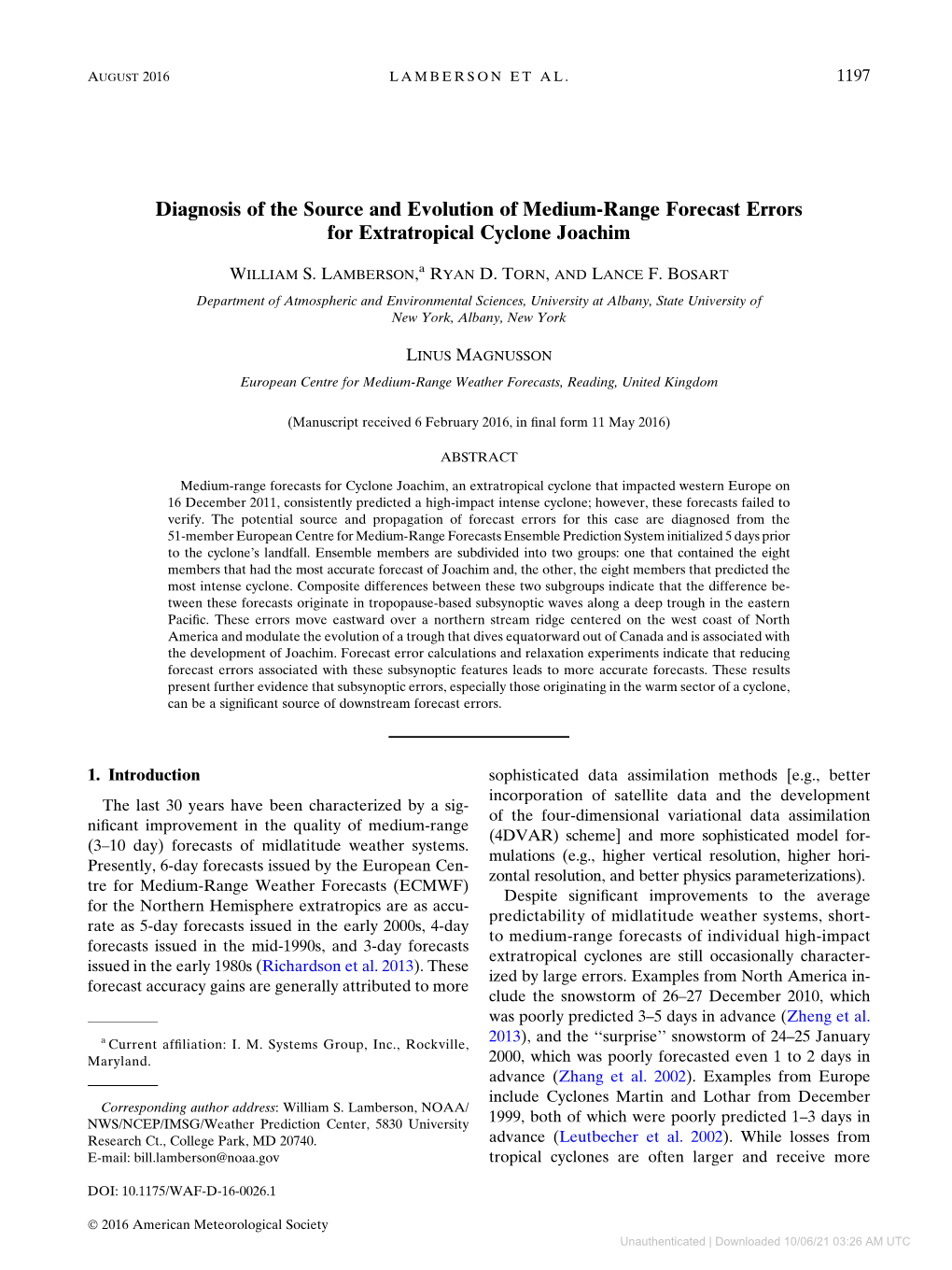 Downloaded 10/06/21 03:26 AM UTC 1198 WEATHER and FORECASTING VOLUME 31 Attention (Enz Et Al