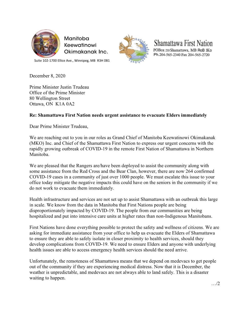 Shamattawa First Nation Needs Urgent Assistance to Evacuate Elders Immediately