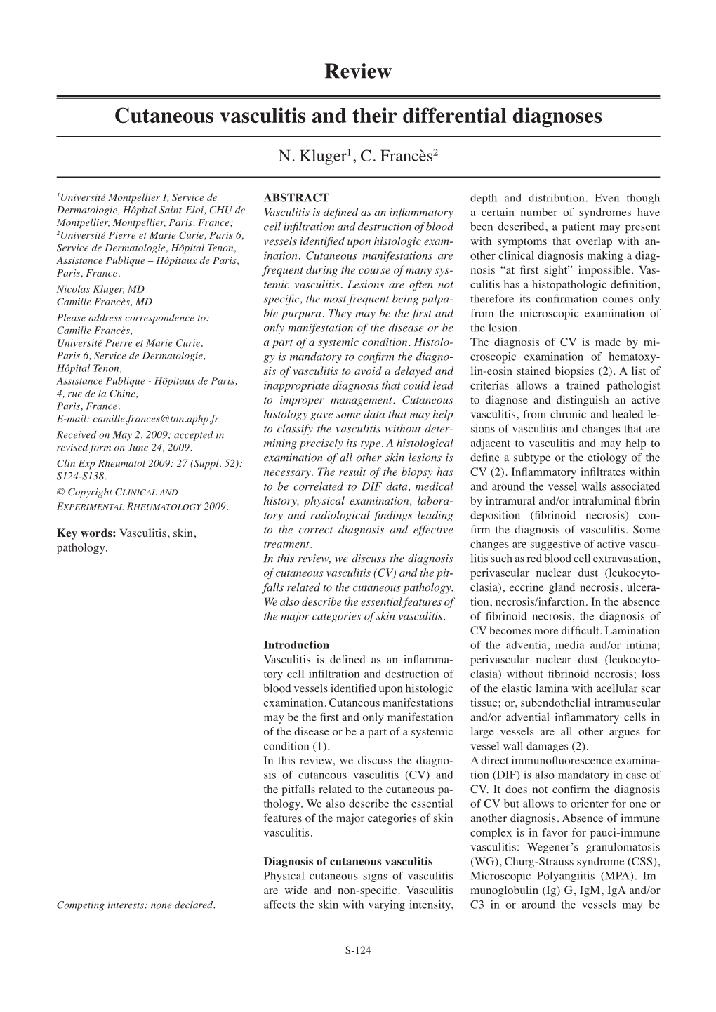 VASCULITIS Suppl. 52