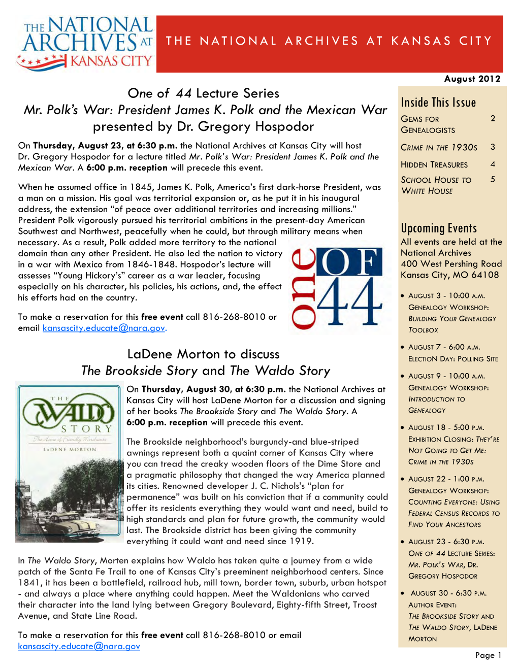 National Archives News August 2012