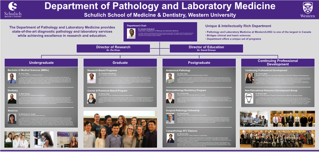 Pathology and Laboratory Medicine Overview Chart