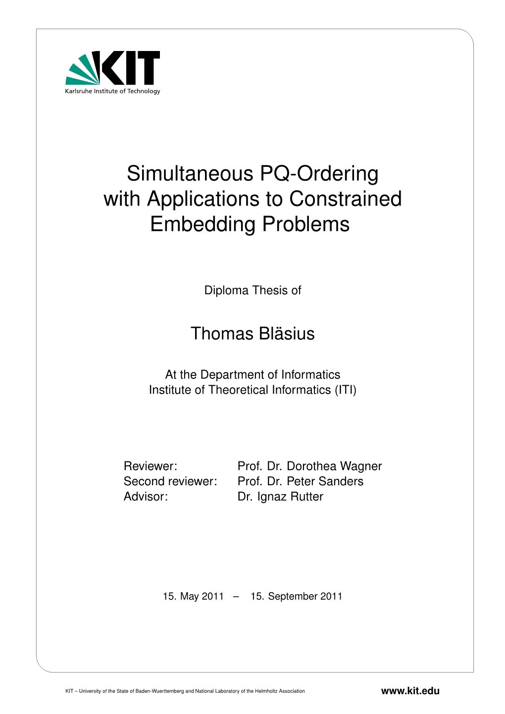 Simultaneous PQ-Ordering with Applications to Constrained Embedding Problems