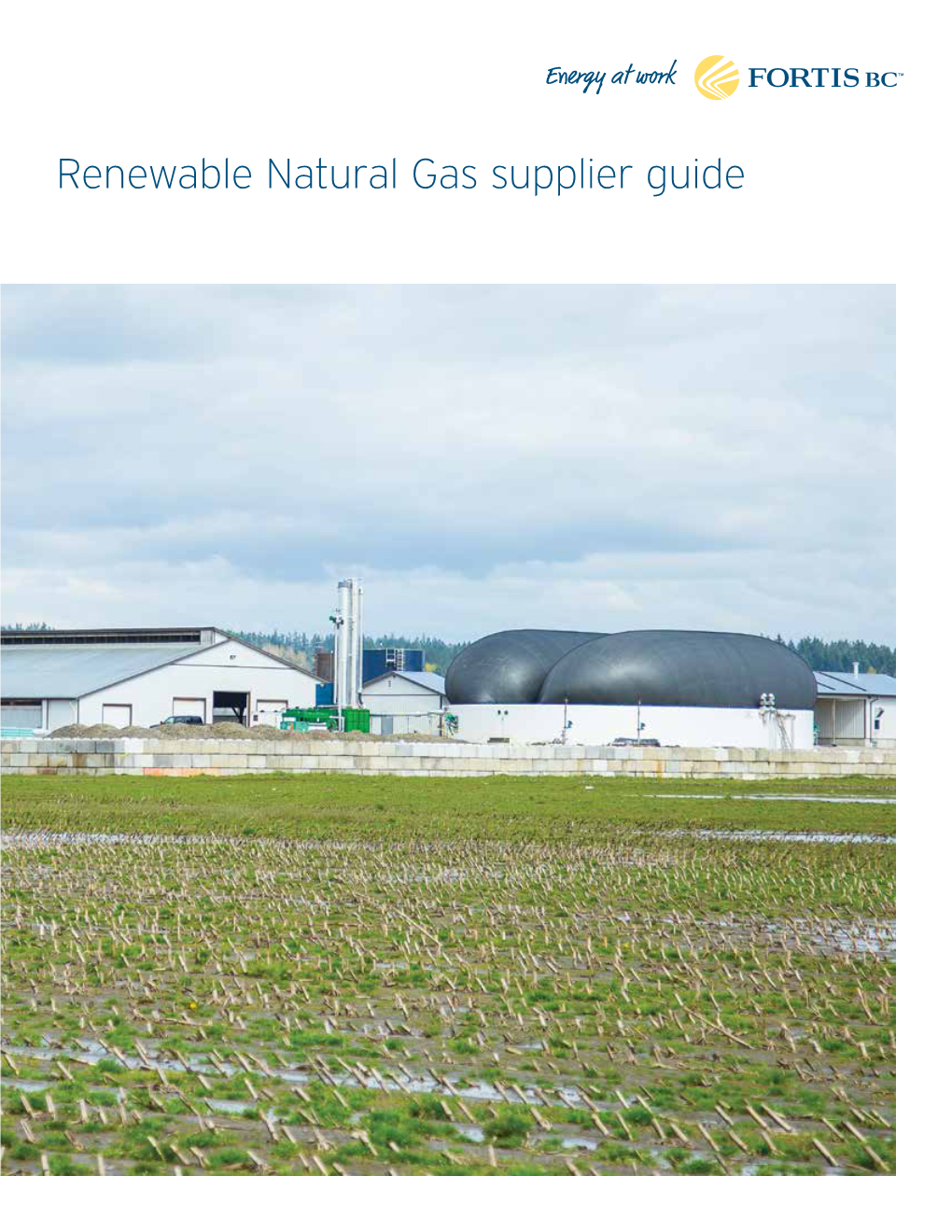 Renewable Natural Gas Supplier Guide 2 Table of Contents • Fortisbc — Leading Energy Solutions in B.C