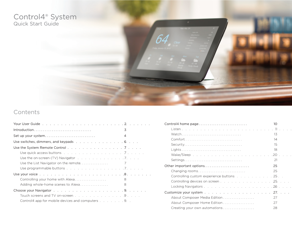 Control4 System Quick Start Guide