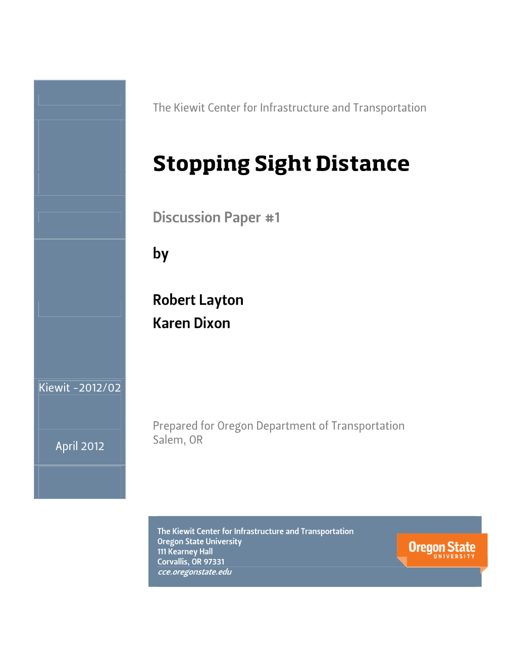 Stopping Sight Distance