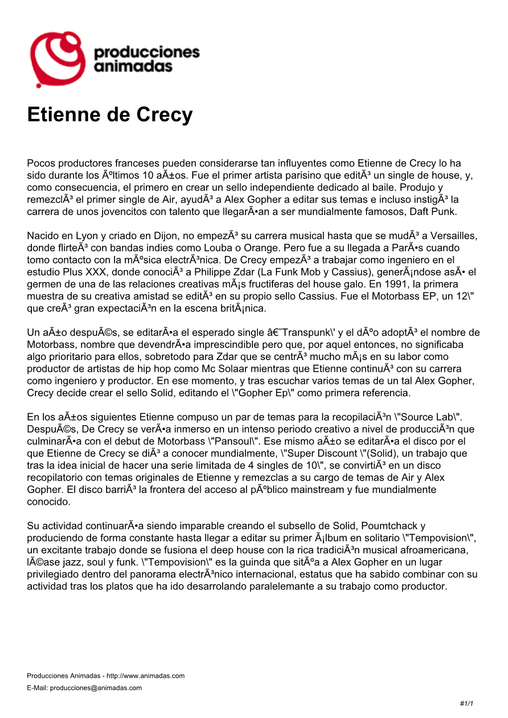 Etienne De Crecy