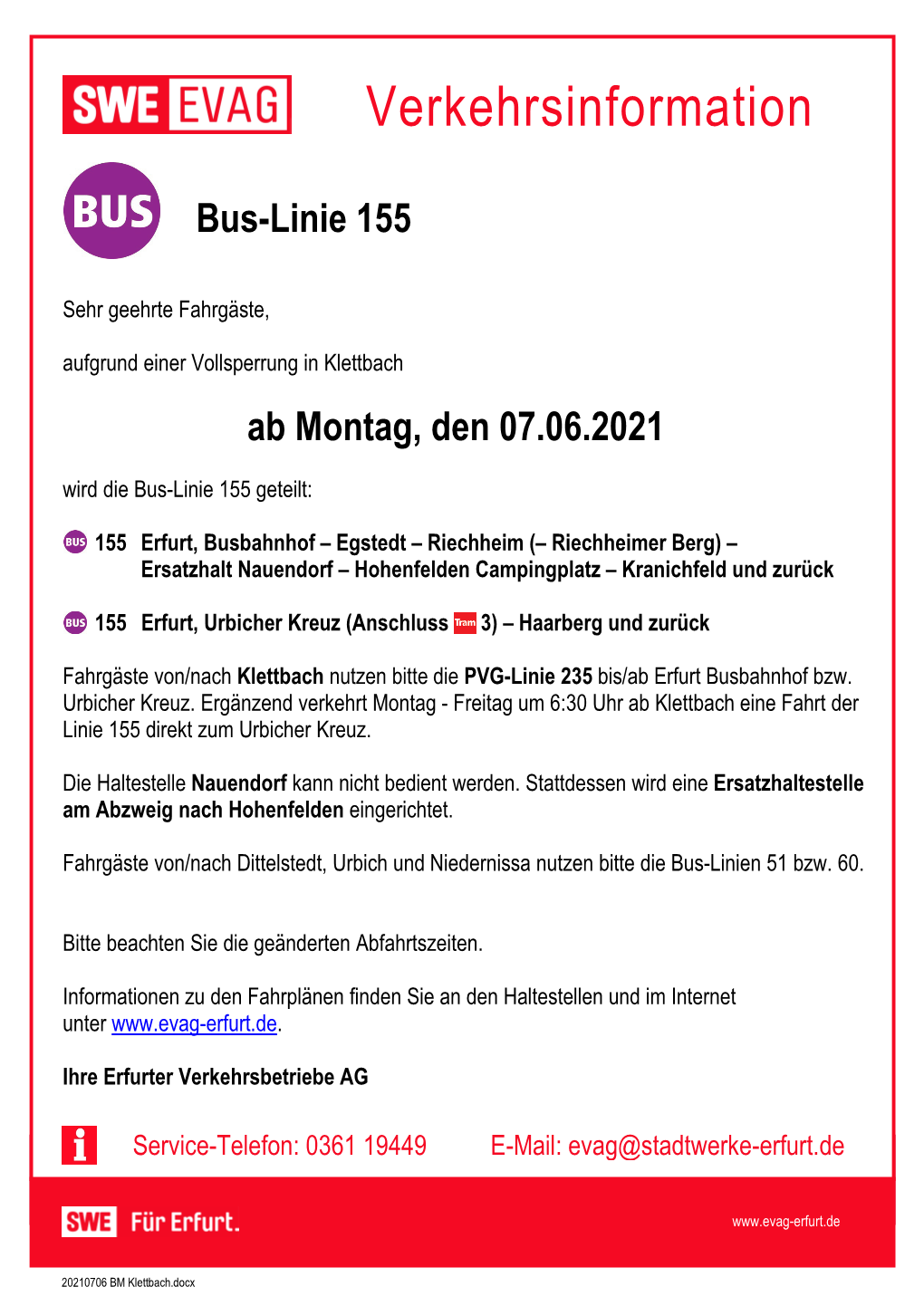 Bus-Linie 155