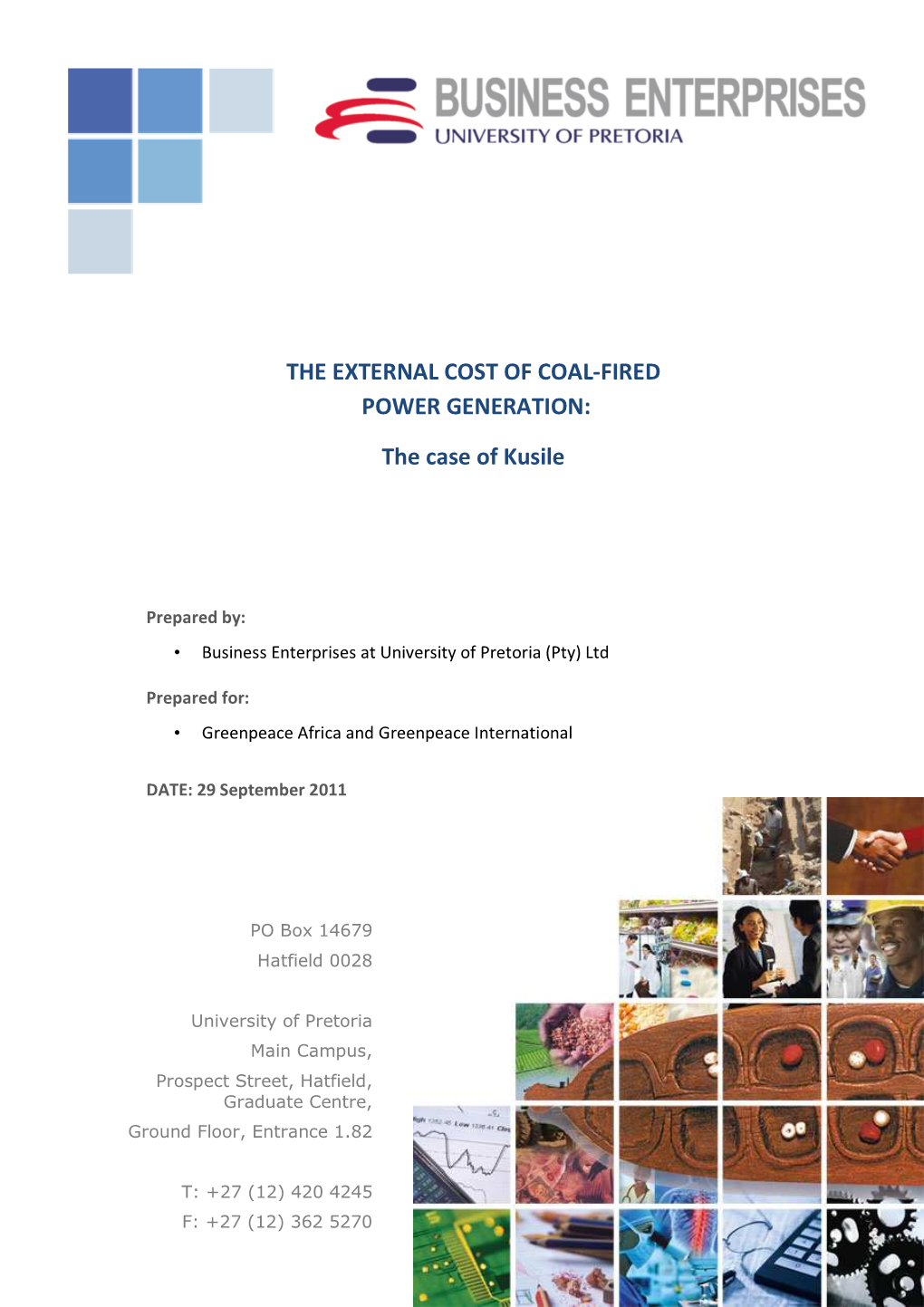 The External Cost of Coal-Fired Power Generation: the Case of Kusile