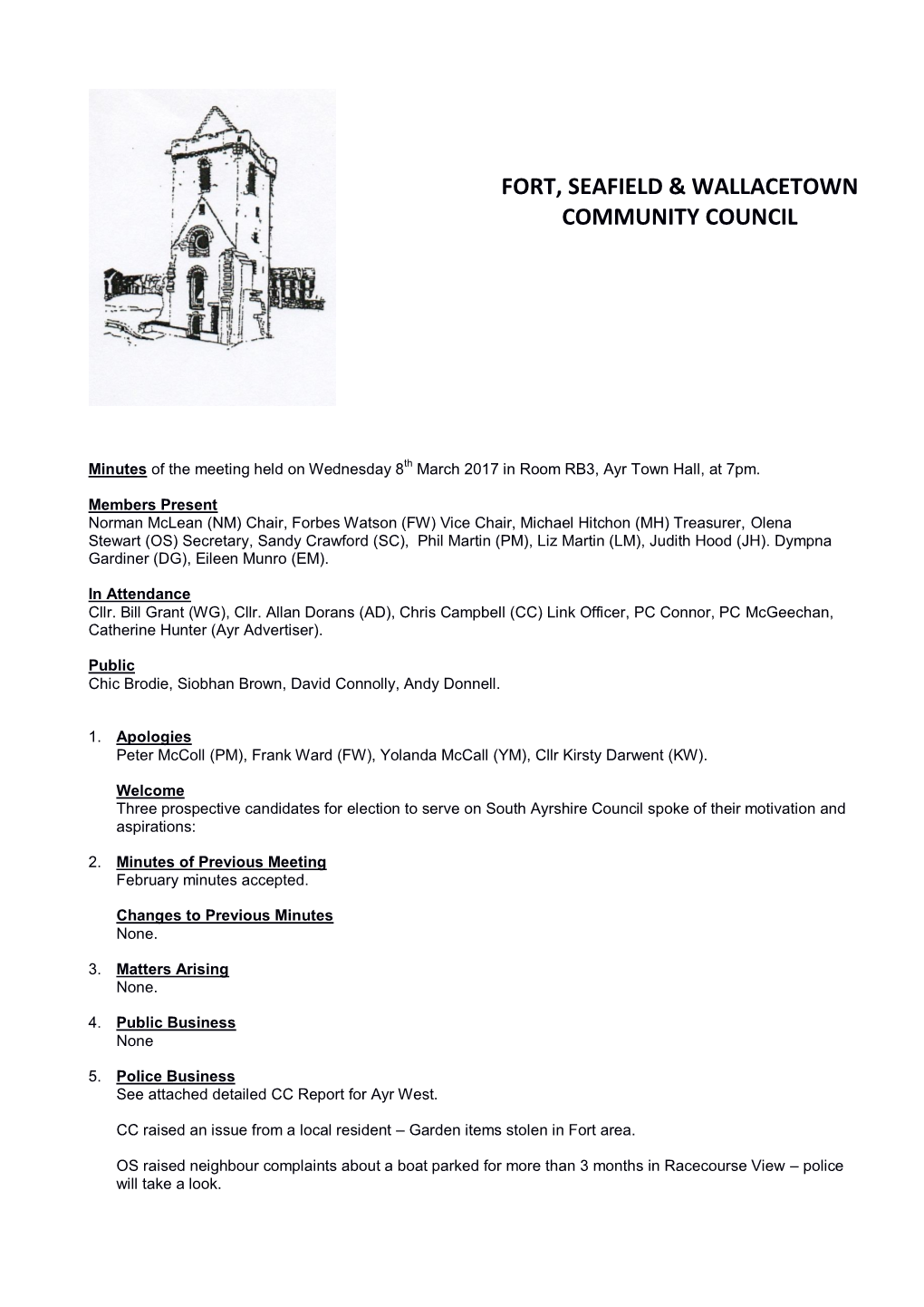 Fort, Seafield & Wallacetown Community Council