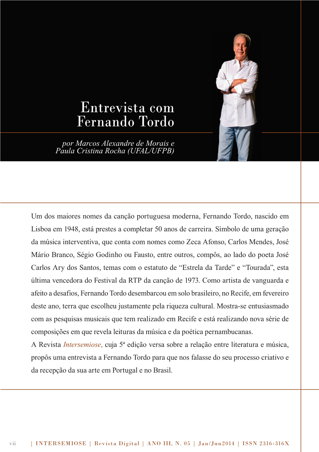 Entrevista Com Fernando Tordo