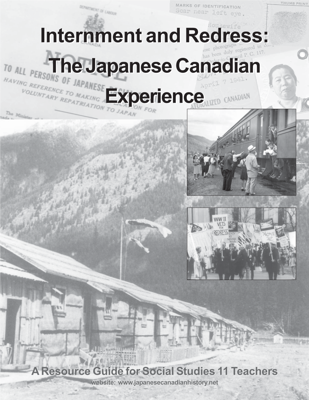 Internment and Redress: the Japanese Canadian Experience