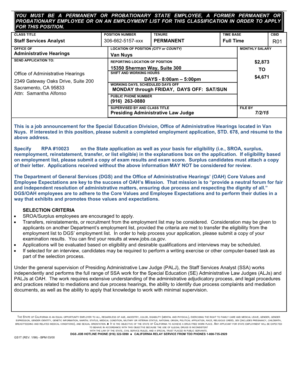 Administrative Hearings s3