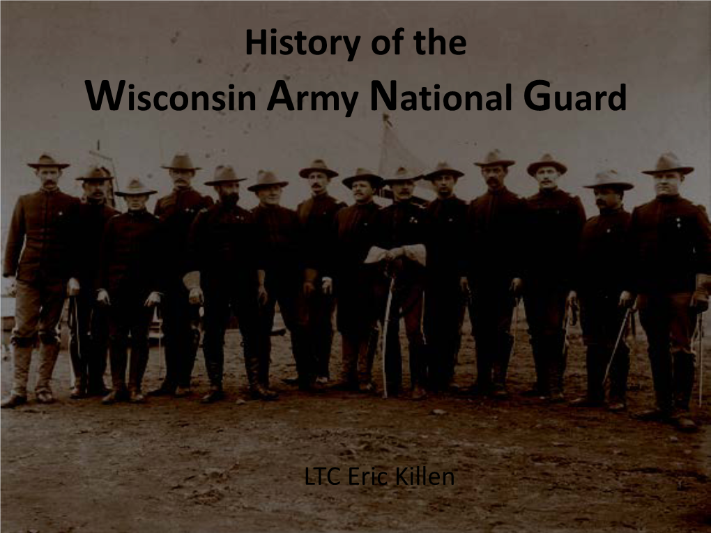 History of the Wisconsin Army National Guard